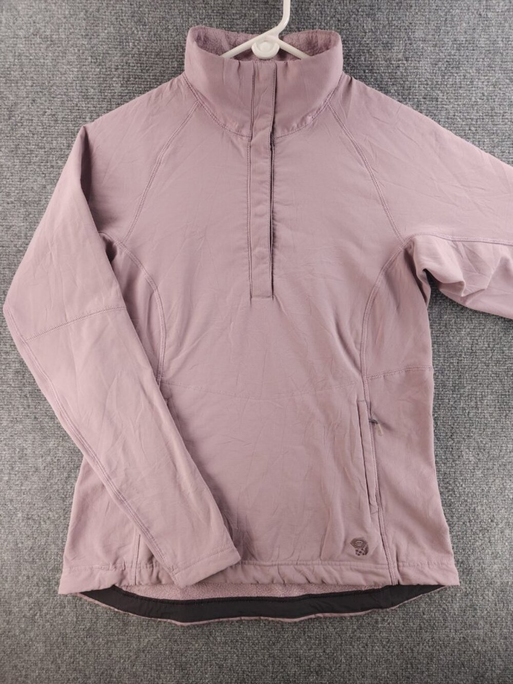 Mountain Hardwear Logo Jacket Knit Womens Light Purple Medium Polyester Solid